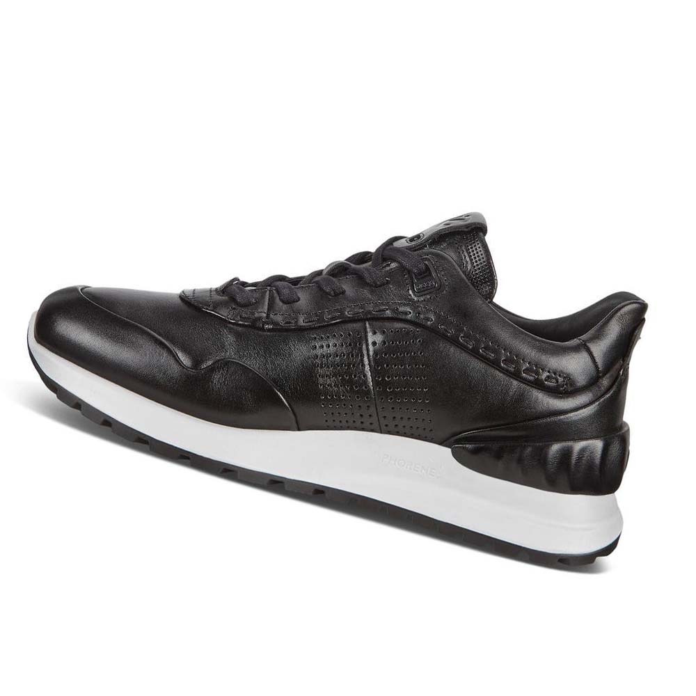 Men's Ecco Astir Embossed Casual Shoes Black | USA 457BEX